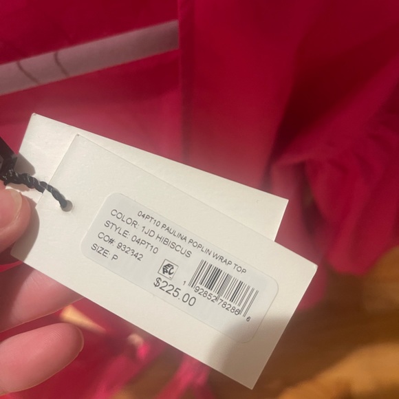 NWT Milly Paulina Poplin Wrap Top - Picture 4 of 5